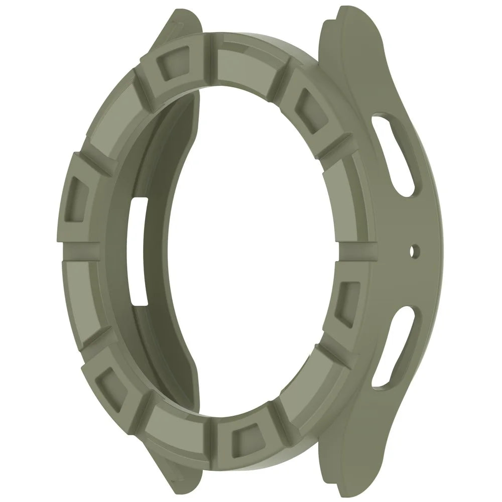 For Samsung Galaxy Watch7 40mm Watch Case Hollow Armor Soft TPU Watch Frame - Green - 4