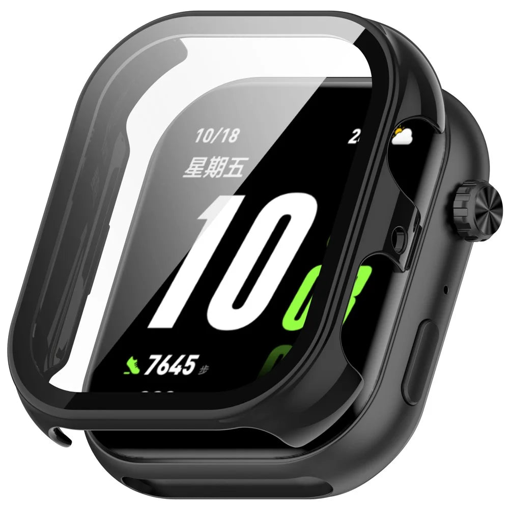 For Honor Choice ROSSINI 2i Watch Case PC Frame Cover with Tempered Glass Screen Film - Black - 1