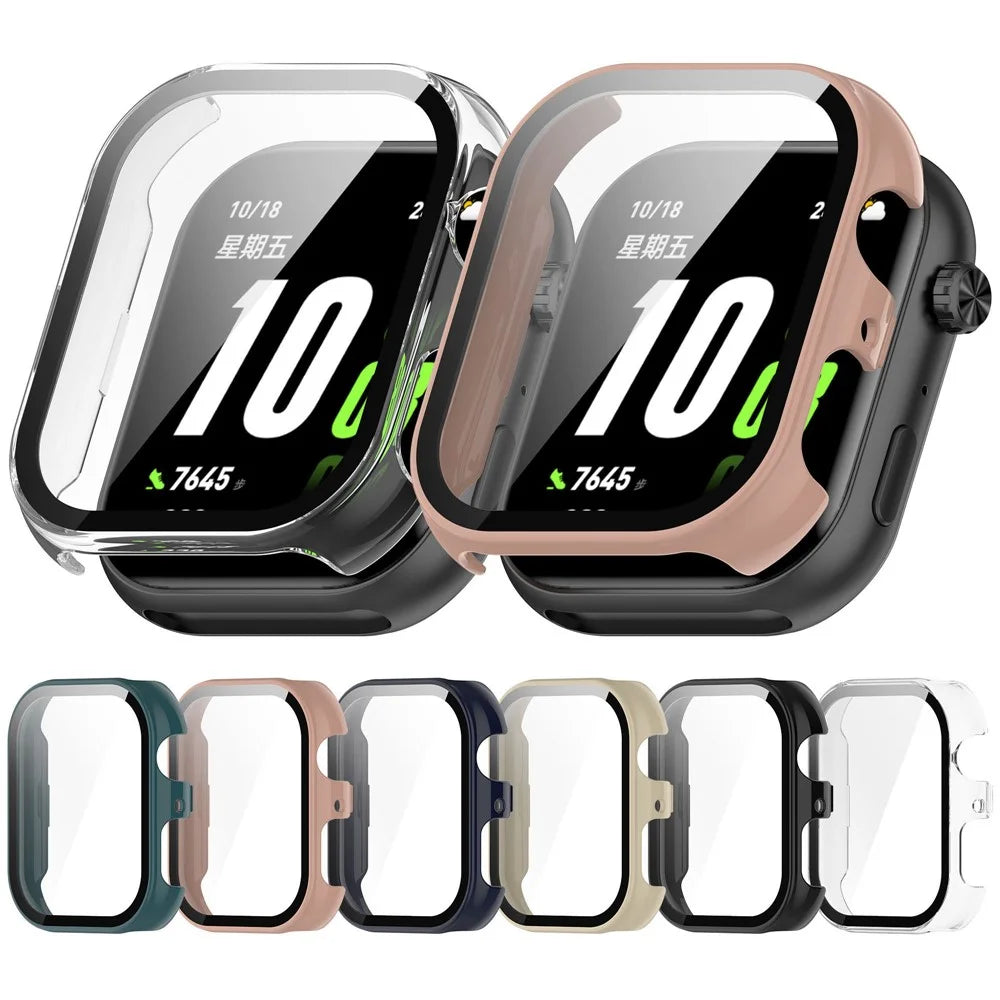 For Honor Choice ROSSINI 2i Watch Case PC Frame Cover with Tempered Glass Screen Film - Black - 7