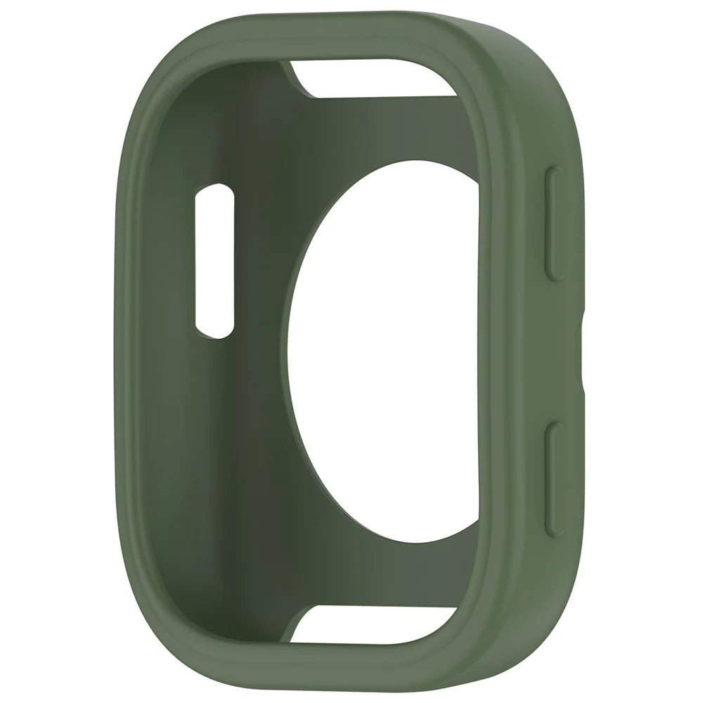 For Huami Amazfit Bip 6 (A2435) Watch Case Soft Silicone Hollow Watch Frame Cover - Dark Green - 4