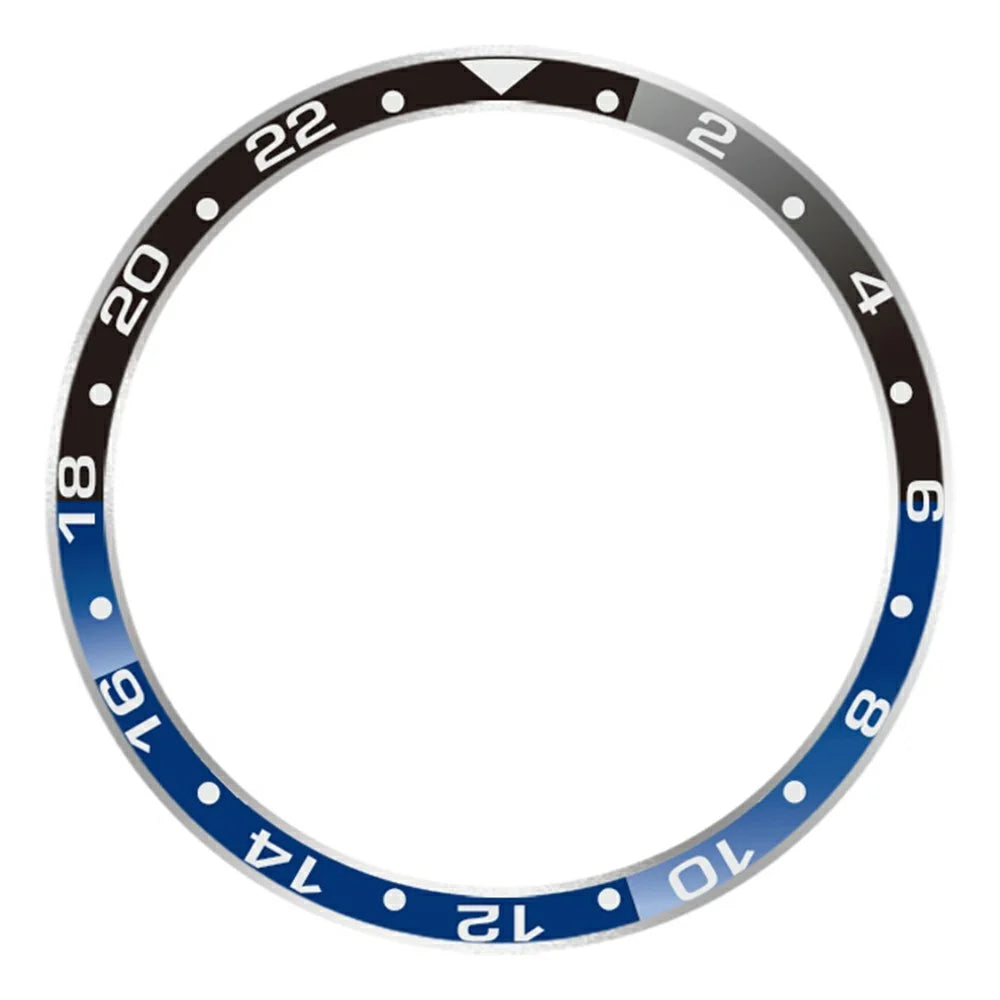 For Samsung Galaxy Watch Ultra 47mm Bezel Ring Aluminum Alloy Dual Color Protective Cover - Black + Blue - 1