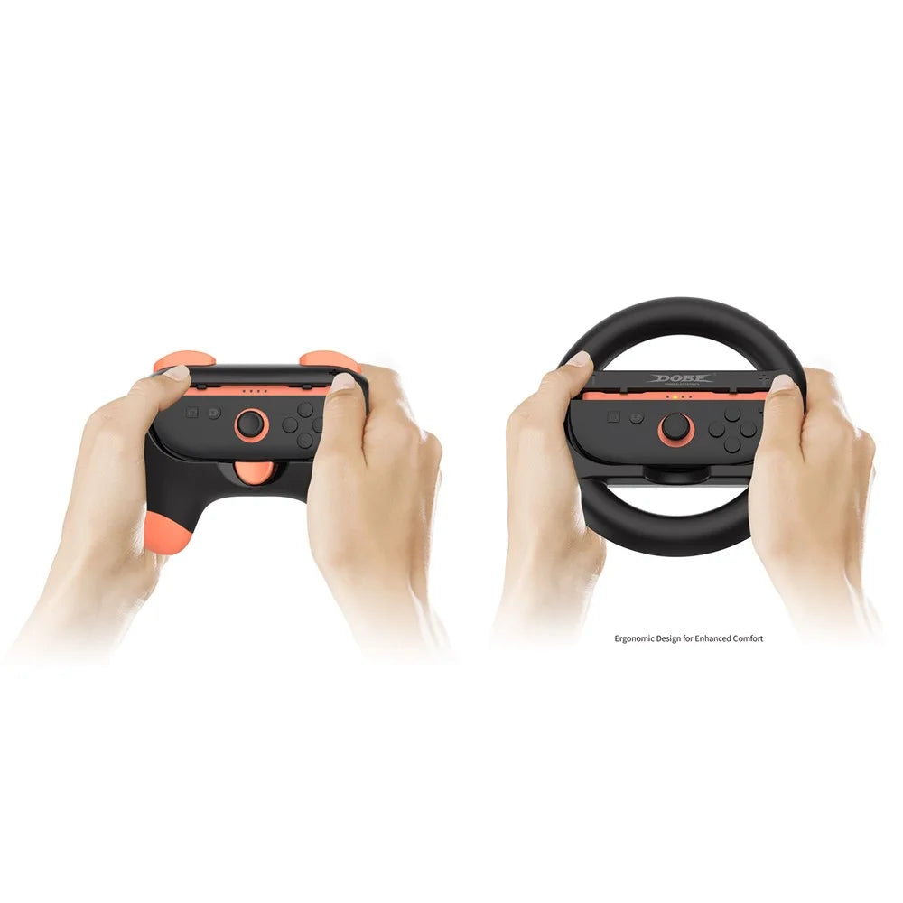 DOBE TNS-5110 For Nintendo Switch 2 4 in 1 Left Right Joy-Con Controller Circular Racing Wheel Grip Handle Set - 4