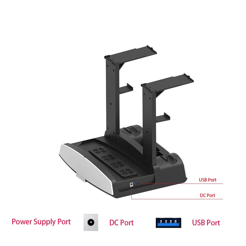 JYS-P5122 Multifunctional Charger Stand Cooling Fan Base for PS5 Game Console - 6