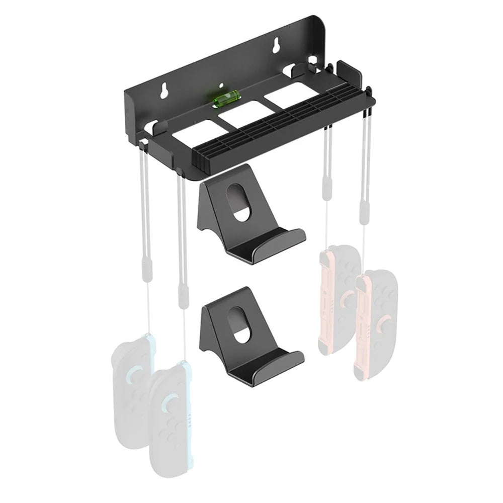 DOBE TNS-31113 Wall Mount Bracket for Nintendo Switch 2 / Switch / OLED Game Controller Hanger with Game Card Storage - 1