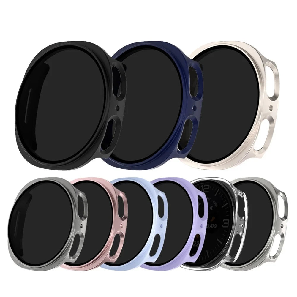 For Samsung Galaxy Watch8 40mm PC Watch Case with Anti-Spy Screen Protector - Pink - 2