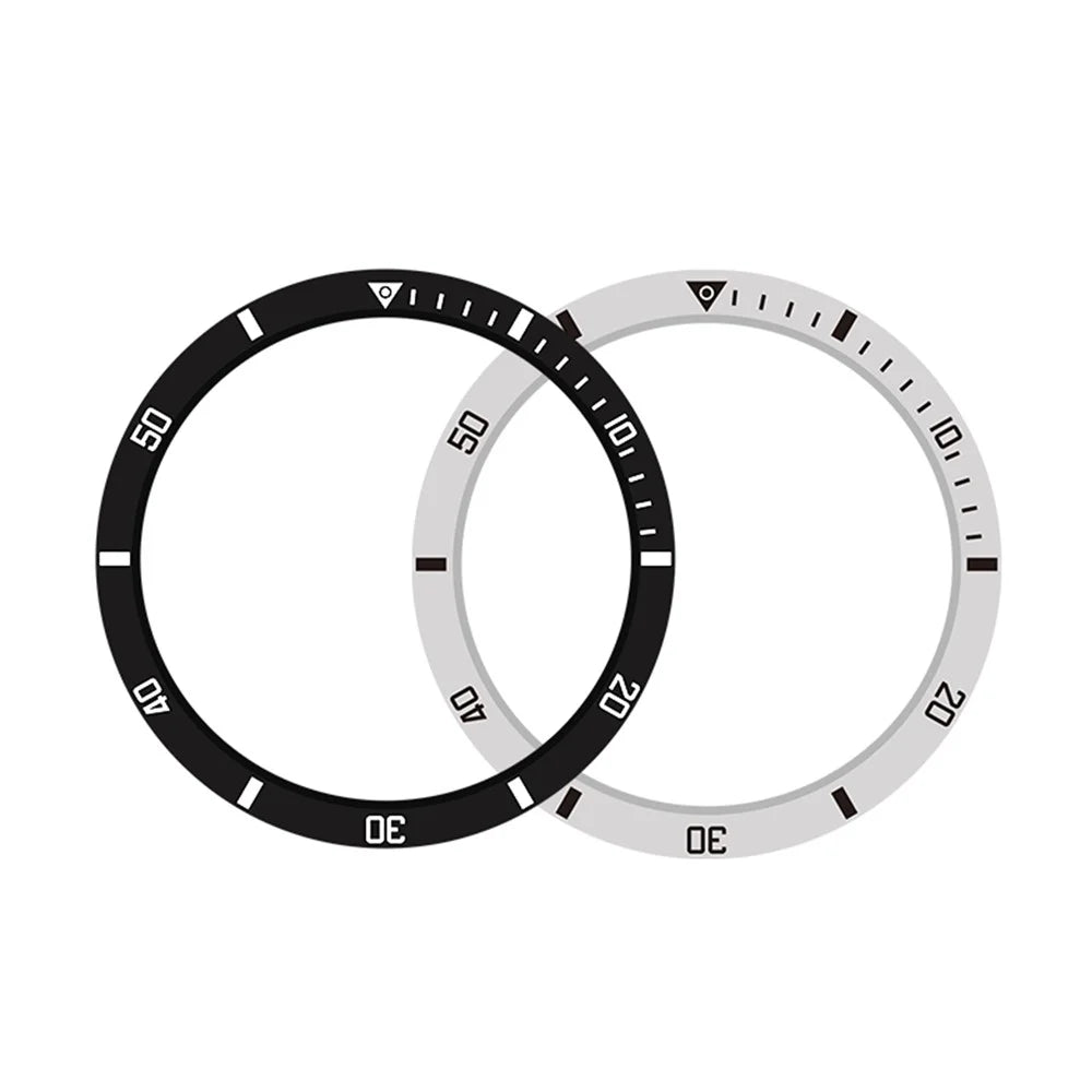 Style A For Garmin Fenix 8 AMOLED 47mm Watch Bezel Aluminum Alloy Protective Ring - Silver / Black Markings - 4