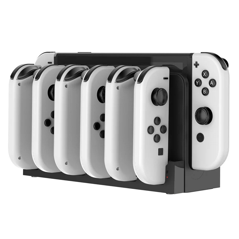 IPEGA PG-SW129 For Nintendo Switch / Switch OLED 6 in 1 Charger Dock Joy-Con Charging Station - Black / White - 4