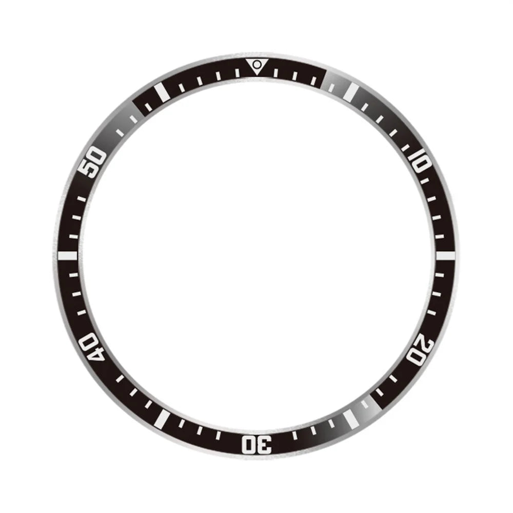 For Xiaomi Watch S4 41mm Bezel Ring Anti Scratch Aluminum Alloy Adhesive Cover - Black / White Characters - 1