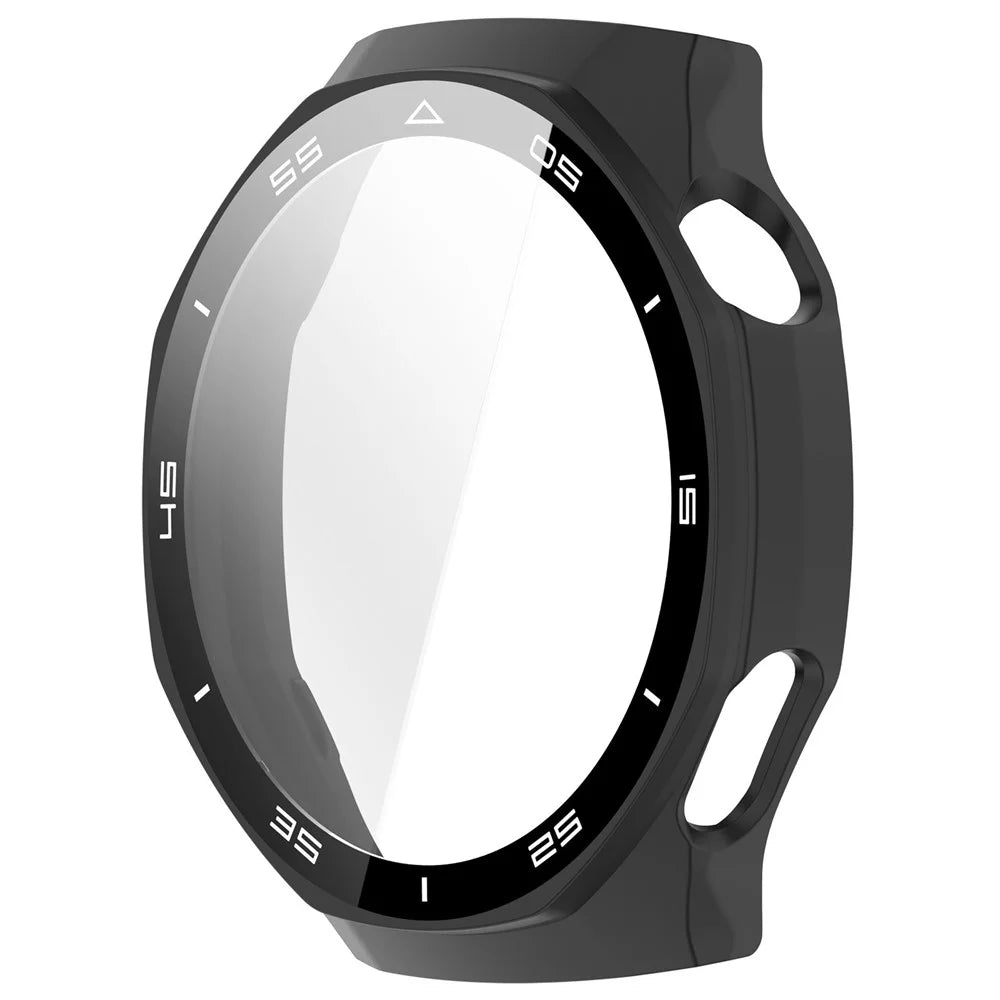 For Huawei Watch GT 6 Pro 46mm Protective Case PC Tempered Glass Watch Cover with Scale - Black - 2