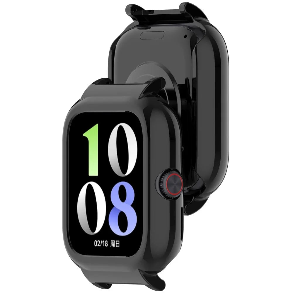 For vivo Watch GT Watch Case Hollow PC Watch Protective Cover with 12mm Inner Adapter Connector - Black - 3