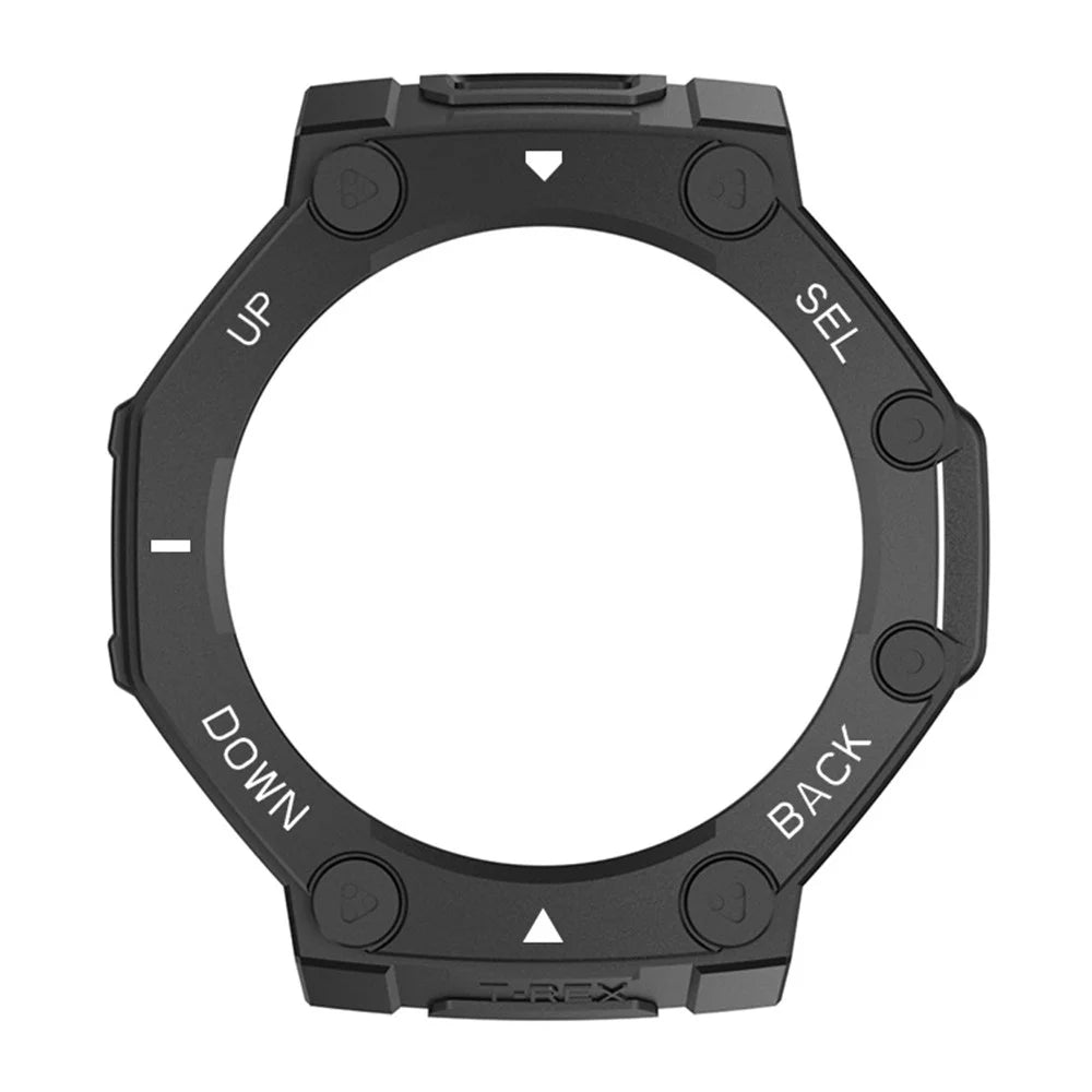 For Huami Amazfit T-Rex 3 Pro 48mm Watch Case Anti Scratch Armor Design Sanded Hard PC Watch Protective Cover - Black+White - 3