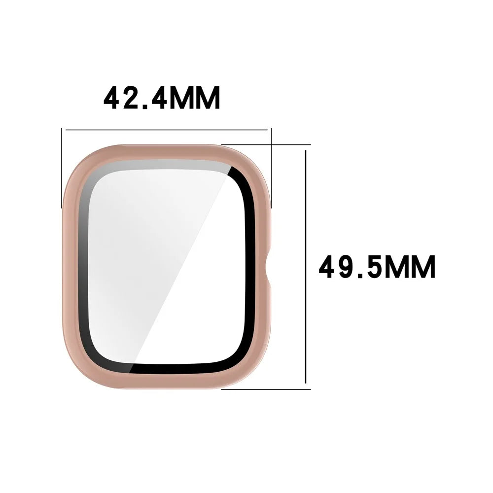 For vivo Watch GT 2 / iQOO Watch GT 2 Hard PC Watch Protective Case with Tempered Glass Film - Pink - 7