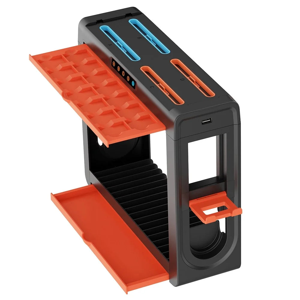 IPEGA PG-SW2027 Charging Dock for Nintendo Switch / Switch 2 Storage Holder Charging Stand with 8 Slot Controller Charger / USB Port / Game Card Slots - 2