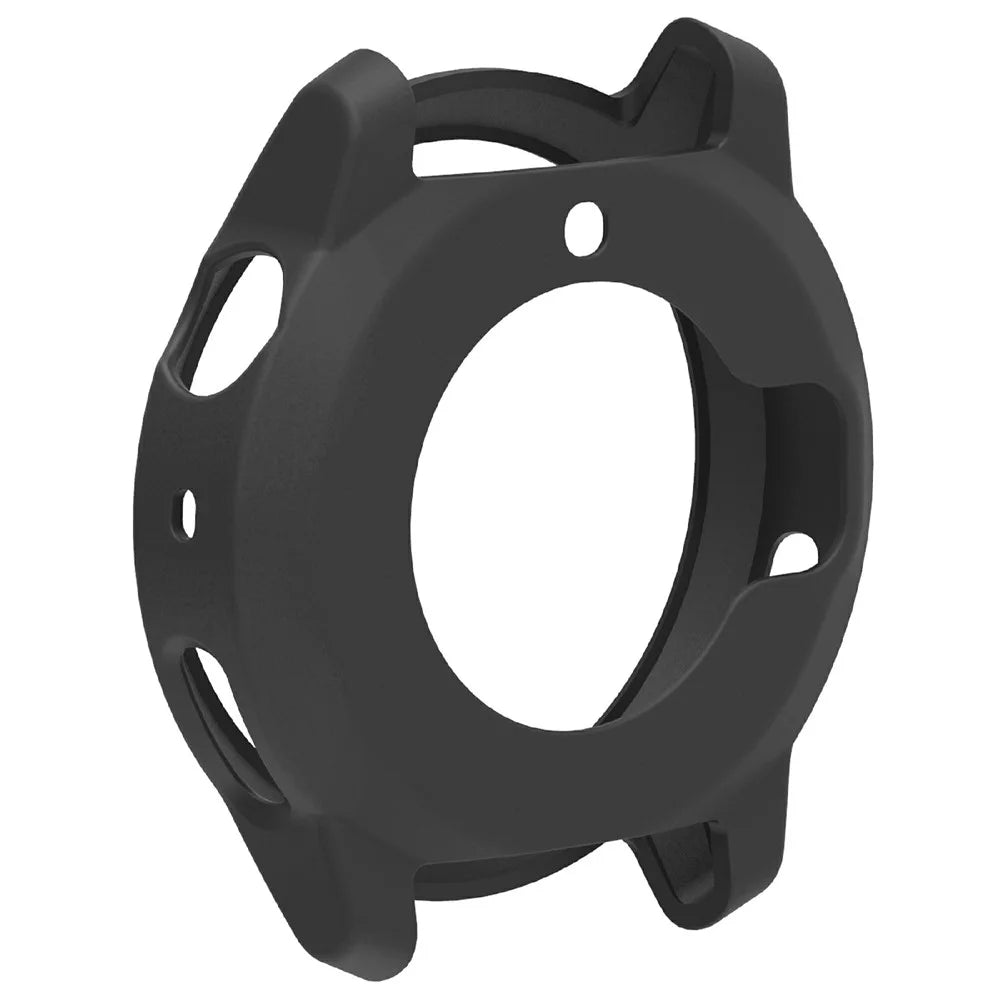 For Coros Pace 4 Watch Case Soft Silicone Hollow Watch Frame Cover - Black - 2