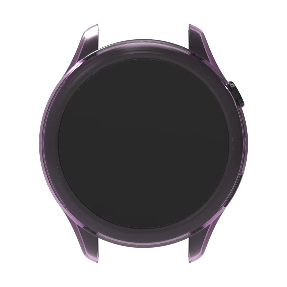 For Xiaomi Watch 5 Protective Case Anti-drop TPU Half Cover Frame - Transparent Purple - 4
