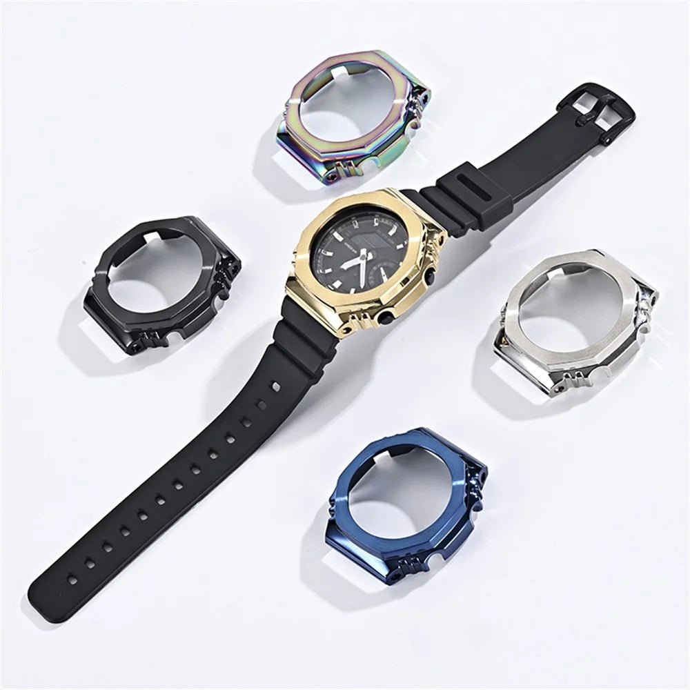 For Casio GMA-S2100 Stainless Steel Watch Case Metal Cover - Multi-color - 5