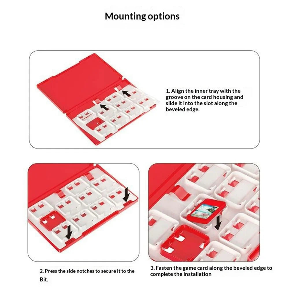IPLAY HBS-2893 2Pcs 9-Slot Game Card Holder Board for Nintendo Switch 2 / Switch / OLED Game Cartridge Box Inner Tray - White - 5