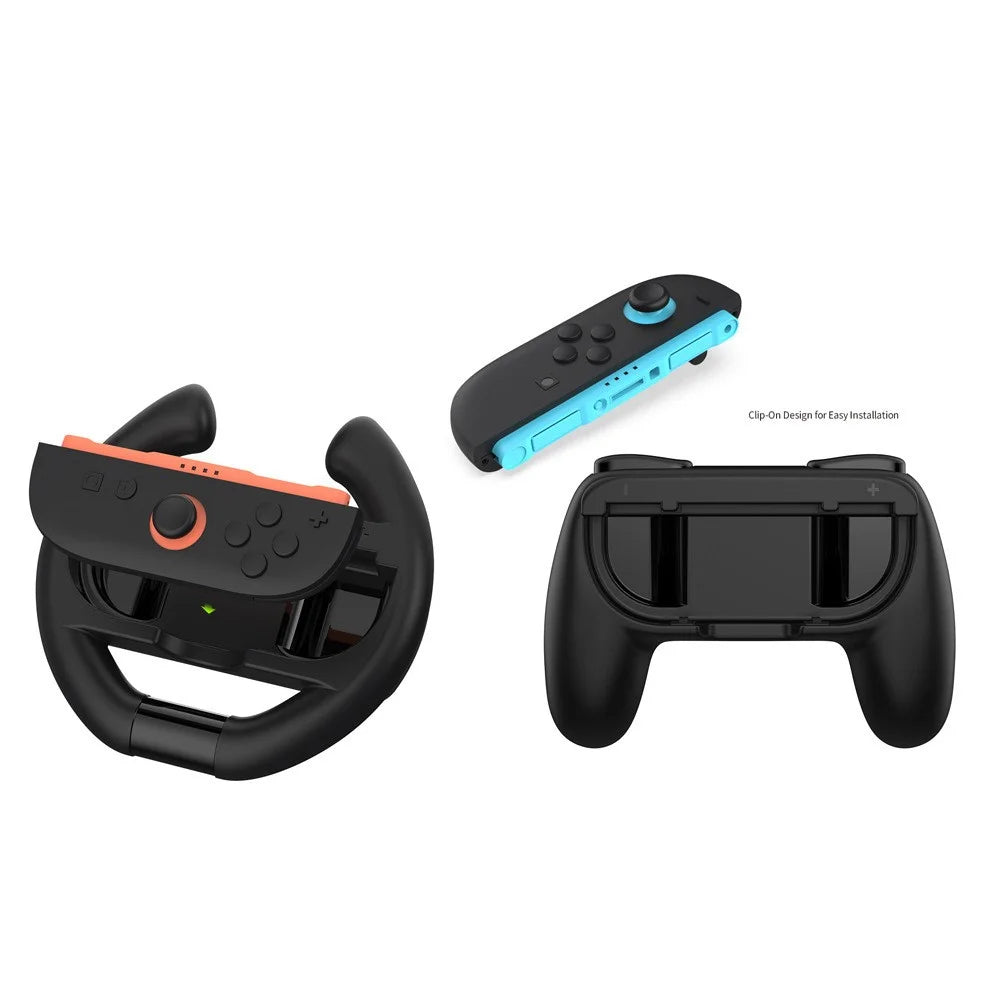 DOBE FOMIS ELECTRONICS Controller Grip and Steering Wheel Handle Kit for Nintendo Switch 2 / Switch / Switch OLED - 4