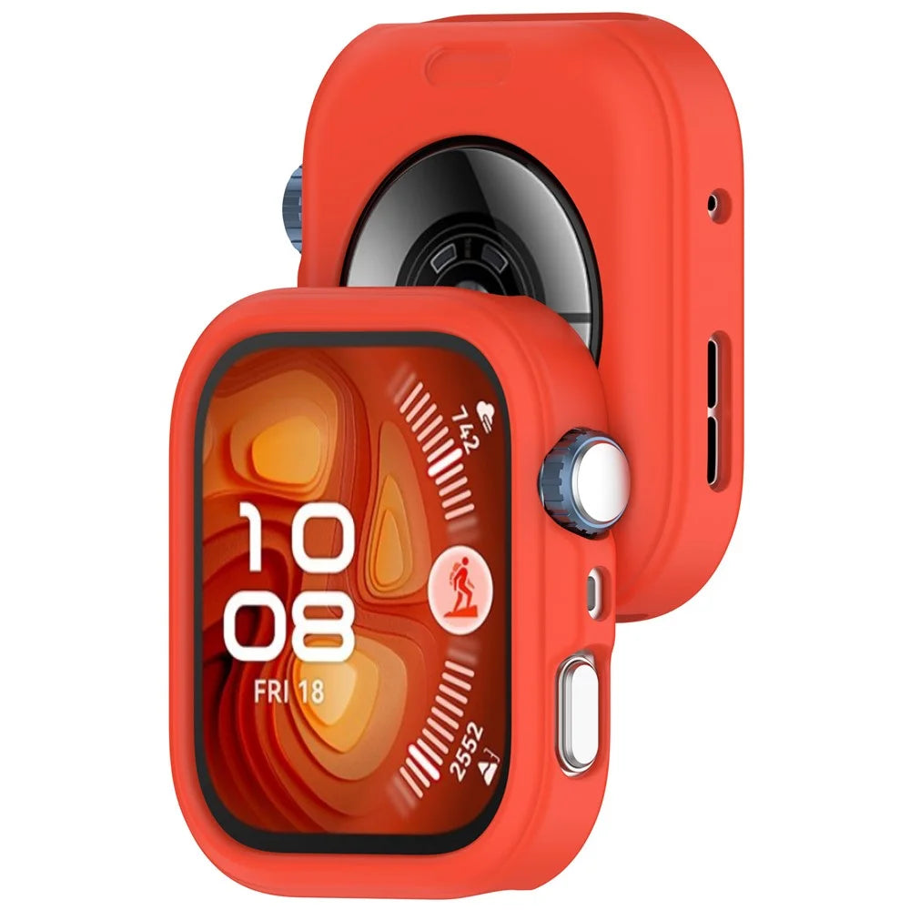For Huawei Watch Fit 5 Pro / Fit 4 Pro Silicone Case Hollow Watch Protective Cover - Orange - 3