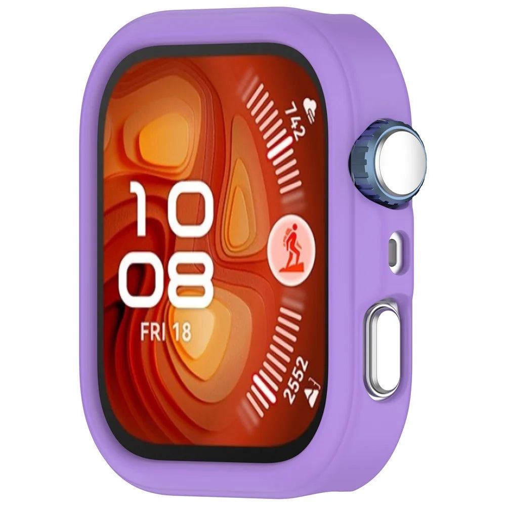 For Huawei Watch Fit 5 / Fit 4 Silicone Case Hollow Watch Protective Cover - Lilac - 2