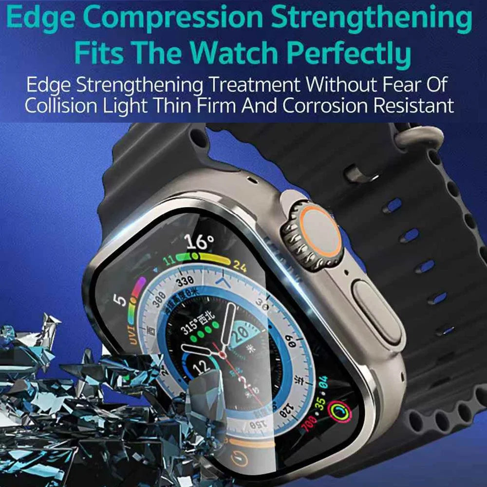 COTECI 24011 Screen Protector for Apple Watch Ultra 3 49mm / Ultra 2 49mm / Ultra 49mm Titanium Alloy Frame with Sapphire Film Full Coverage - Purple - 3
