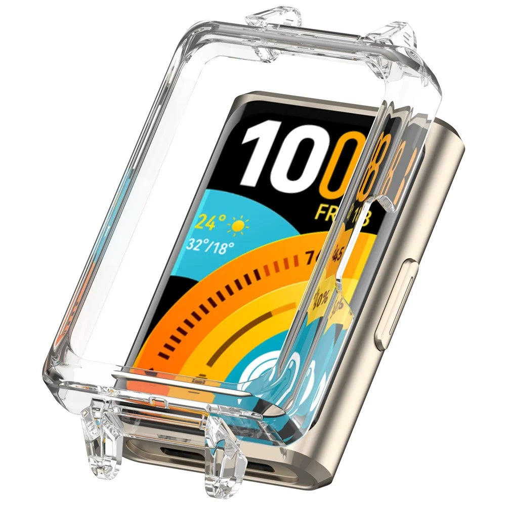 For Huawei Band 11 Watch Case Hollow PC Watch Protective Cover - Transparent - 1