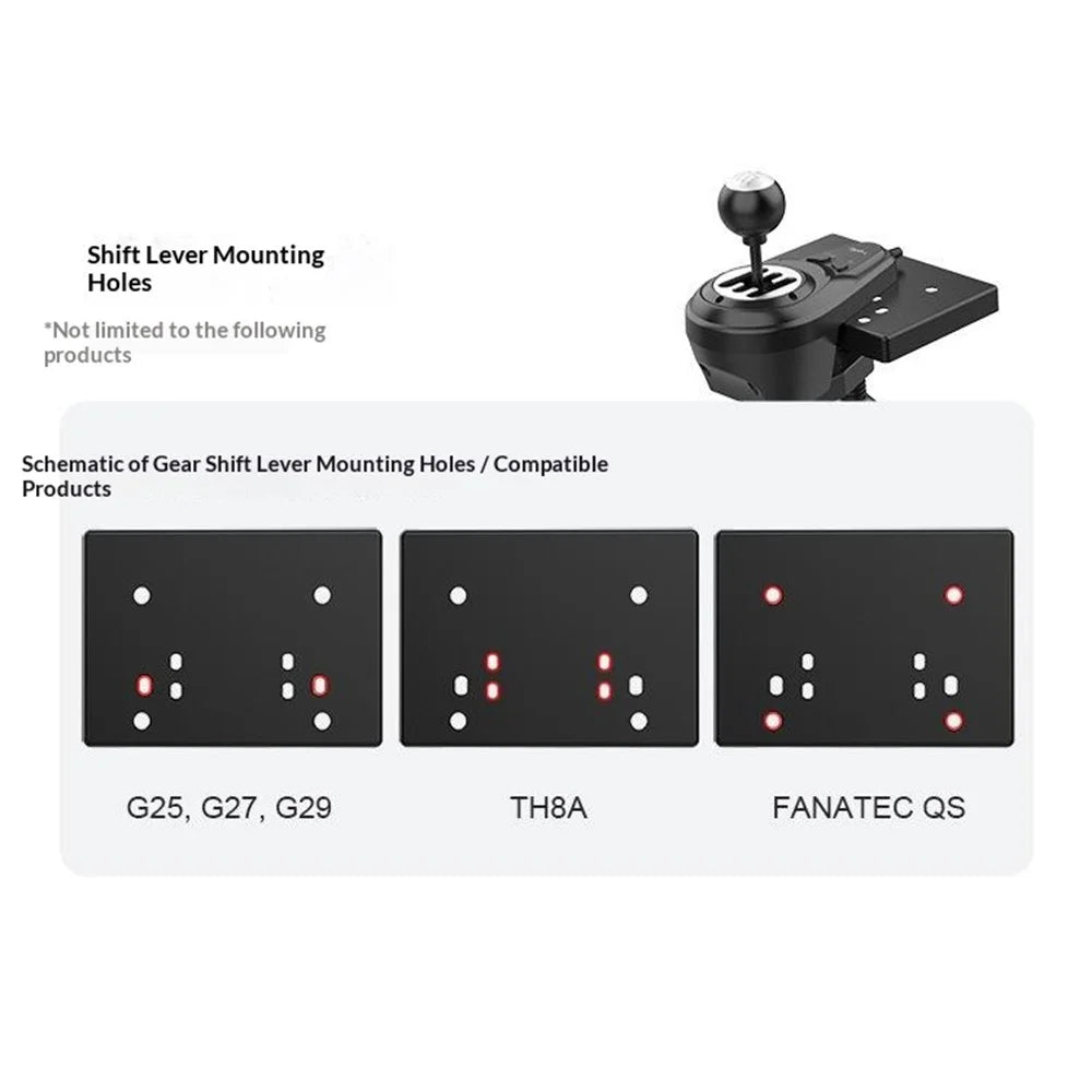 PXN A10 Folding Racing Wheel Stand Multi-Angle Adjustable Non-slip Gaming Cockpit for Home Simulator - Black - 6