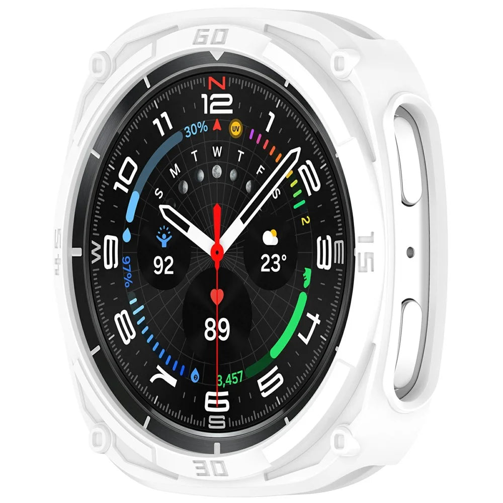 For Samsung Galaxy Watch9 40mm Watch Case Armor PC Shockproof Protective Cover - White - 3