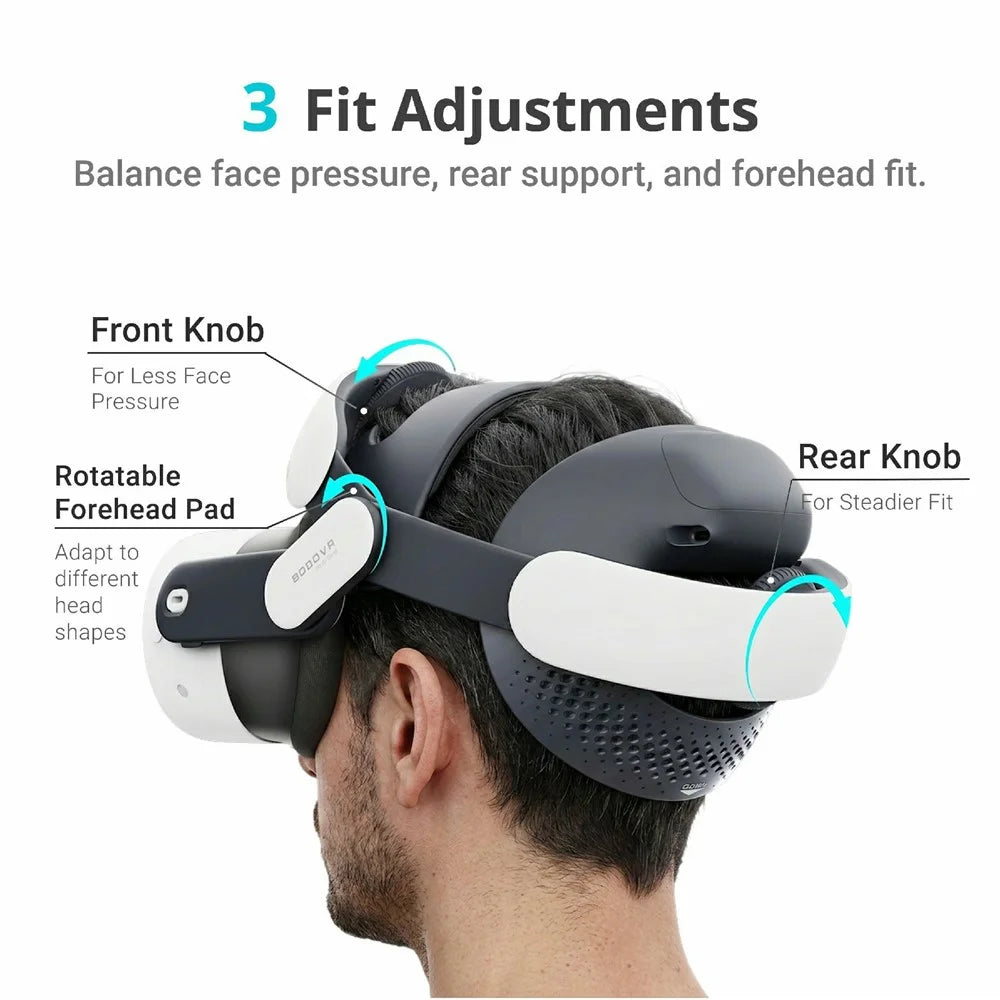 BOBOVR M3 Head Strap for Meta Quest 3 / 3S Adjustable VR Headband Dual Mode Fit - 3