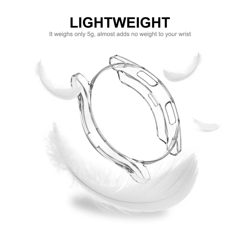 ENKAY HAT PRINCE Clear TPU Watch Case with 0.2mm 2.15D 9H Tempered Glass Screen Protector Film for Samsung Galaxy Watch4 Classic 42mm - 6