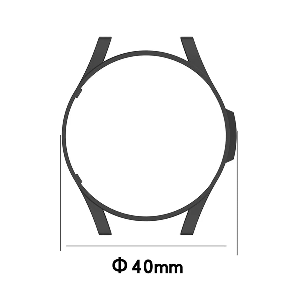 Hard PC Cover Half-Pack Hollowed Protective Case for Samsung Galaxy Watch4 40mm - Black - 7