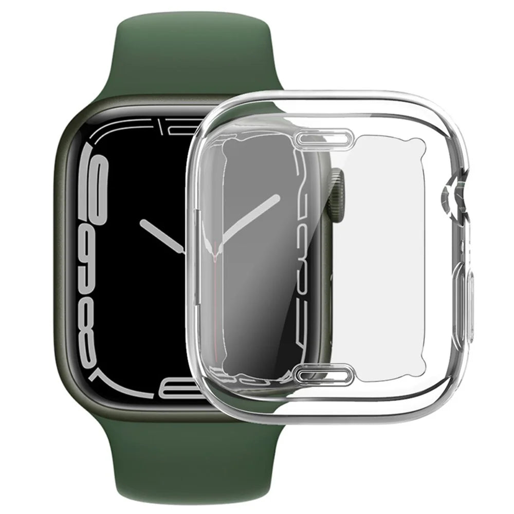 IMAK UX-3 Series Flexible TPU All-Around Anti-Scratch Protective Case for Apple Watch Series 9 / 8 / 7 41mm - 2