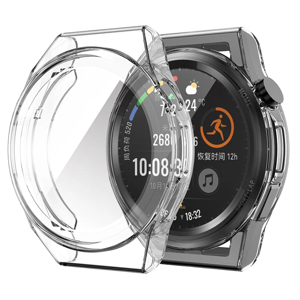 Smart Watch Anti-scratch Protective Frame Full Coverage TPU Case for Huawei Watch GT Runner - Transparent - 3