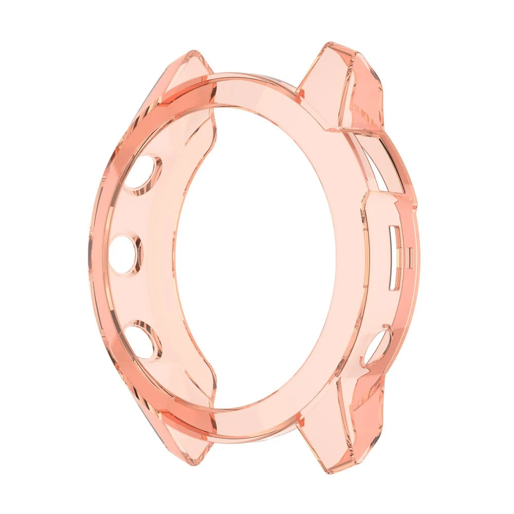For Garmin Epix Gen2 Anti-fall Anti-scratch Transparent Watch Case Durable TPU Protective Cover - Transparent Pink - 3