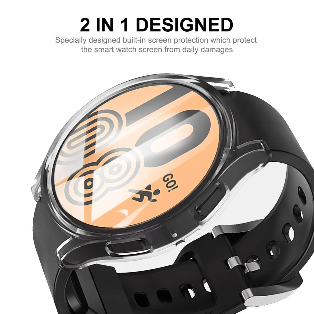 ENKAY HAT PRINCE For Samsung Galaxy Watch5 40mm Soft TPU Scratch Resistant All Around Clear Case with Built-in Screen Protector - 2
