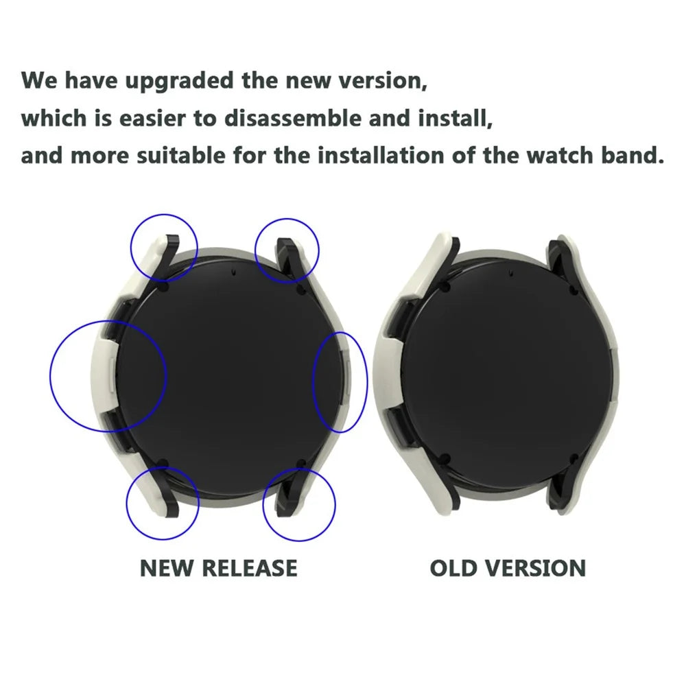 For Samsung Galaxy Watch 5 44mm Smart Watch PC Case Half Cover Frame Protector with Scale - Transparent - 2