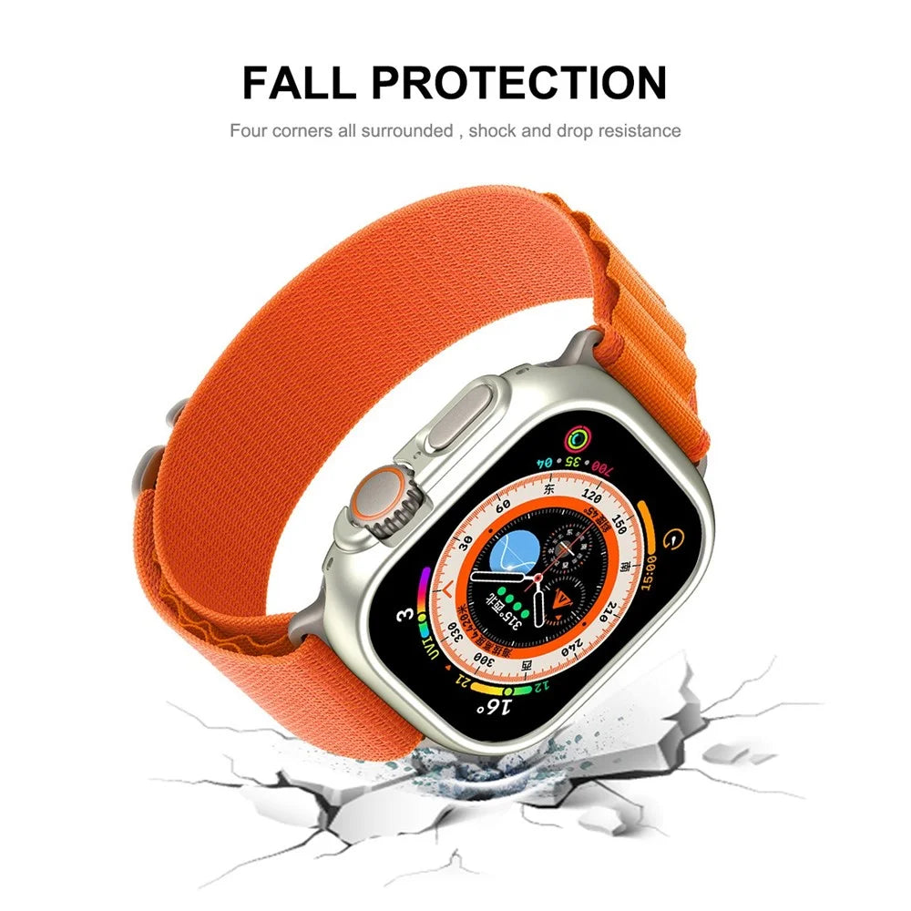 ENKAY HAT PRINCE For Apple Watch Ultra 3 / Ultra 2 / Ultra 49mm Rubberized PC Watch Case Shockproof Protective Cover + 9H Screen Protector - Silver - 7