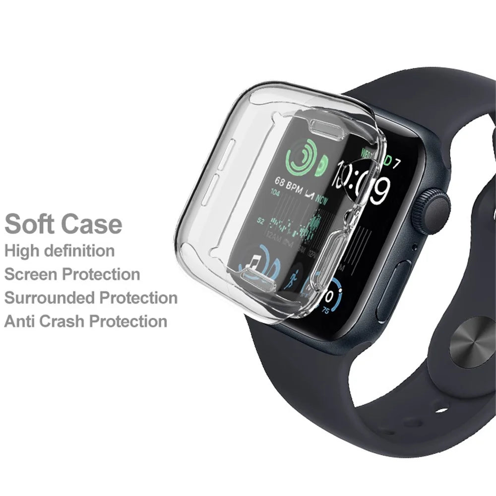 IMAK UX-3 Series for Apple Watch Series SE3 / SE2 / SE1 / 6 / 5 / 4 44mm Overall Protective Case Soft Transparent TPU Cover - 2