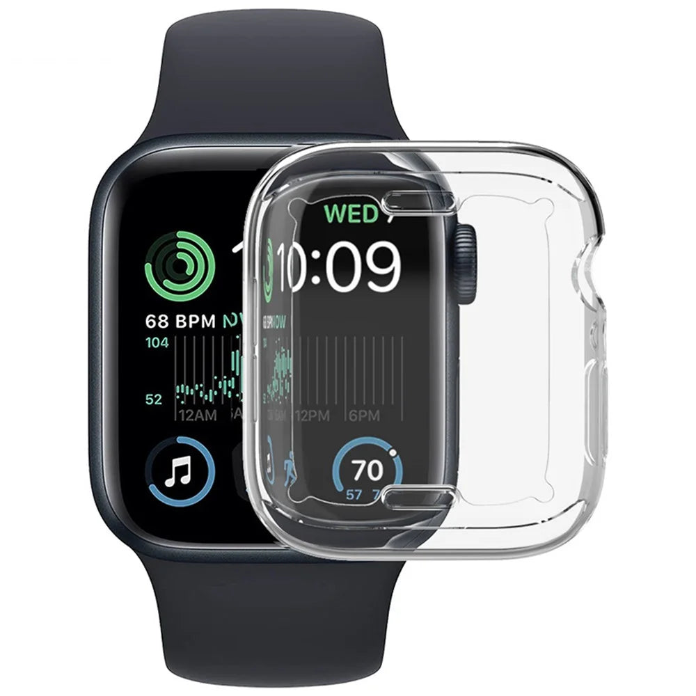 IMAK UX-3 Series for Apple Watch Series SE3 / SE2 / SE1 / 6 / 5 / 4 44mm Overall Protective Case Soft Transparent TPU Cover - 4