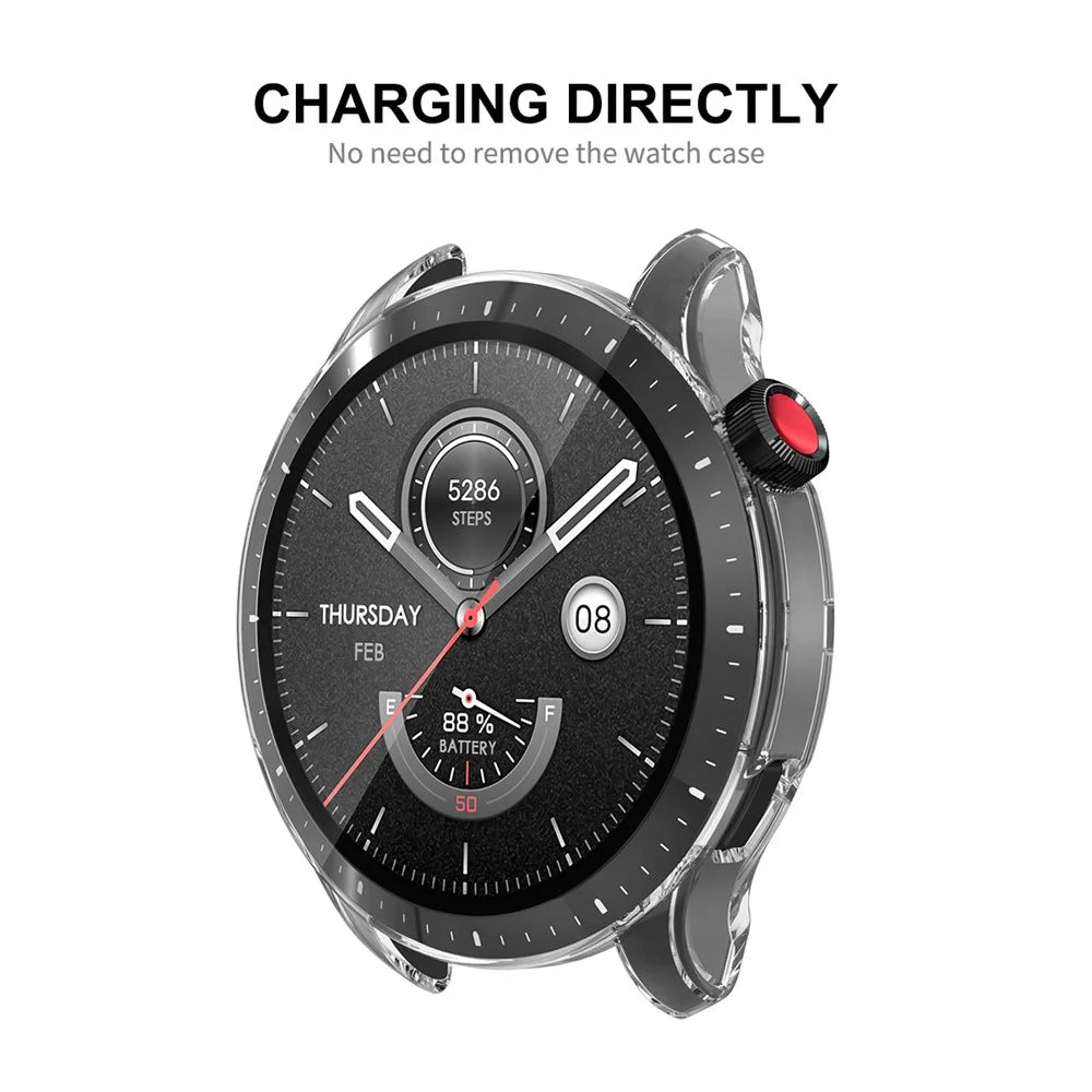 ENKAY HAT PRINCE for Huami Amazfit GTR 4 46mm Transparent Watch Case Full Coverage Screen Protection TPU Cover - 3