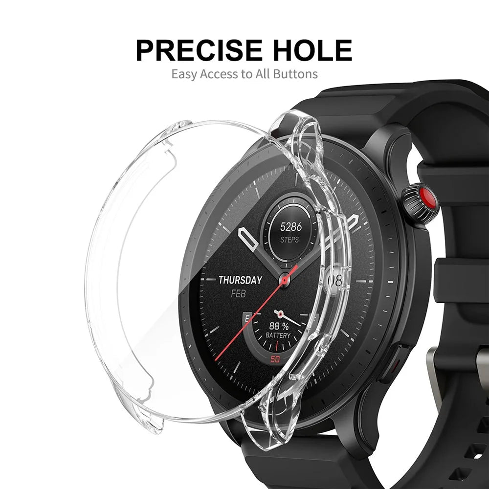ENKAY HAT PRINCE for Huami Amazfit GTR 4 46mm Transparent Watch Case Full Coverage Screen Protection TPU Cover - 4