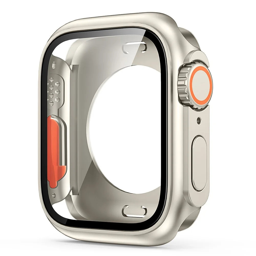 PC Watch Case for Apple Watch Series SE3 / SE2 / SE1 / 6 / 5 / 4 40mm , Full Coverage Protective Cover with Tempered Glass Screen Protector - Starlight - 1