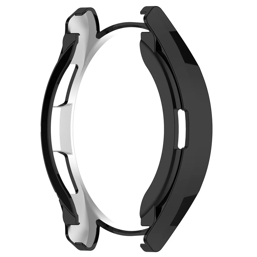 For Samsung Galaxy Watch6 Classic 47mm Electroplating TPU Watch Case Hollow Anti-collision Frame - Black - 3
