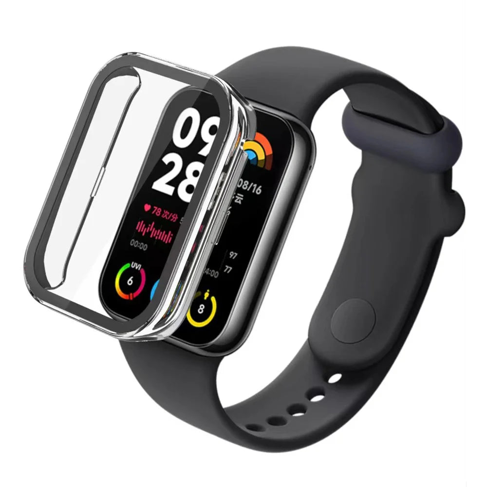 For Huami Amazfit Bip 5 Screen Protector Case Smart Watch Cover with Tempered Glass Film - Black - 2
