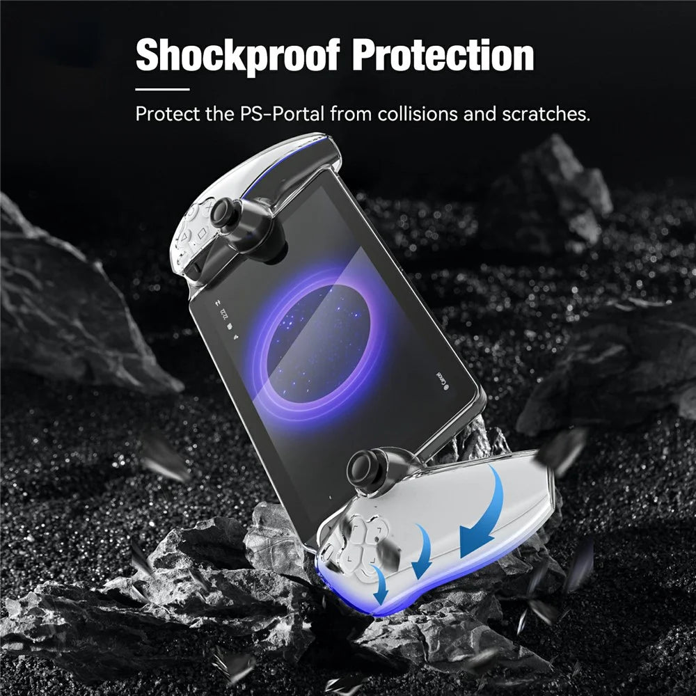 JYS P5187 For PS5 Portal Game Controller Crystal Clear Anti-Scratch PC Protective Case - 3