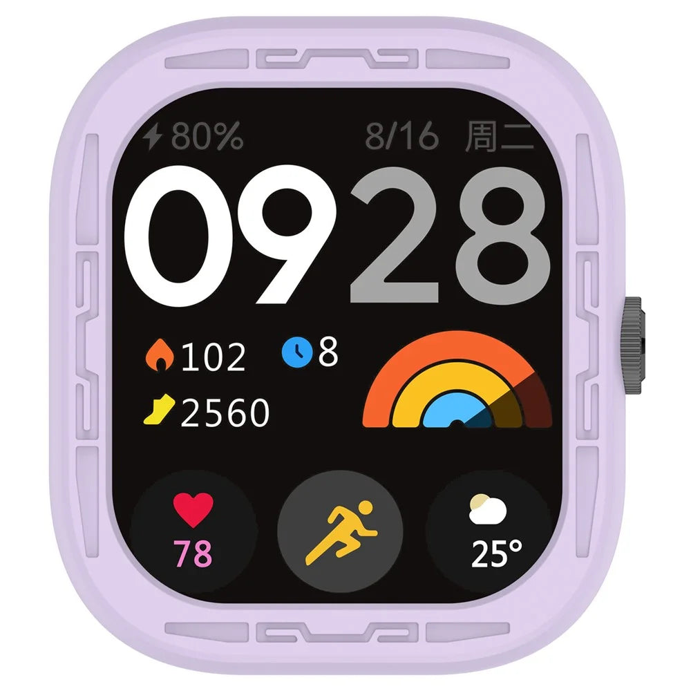 For Xiaomi Redmi Watch 4 Silicone Protective Cover Scratch-Resistant Watch Case - Purple - 2