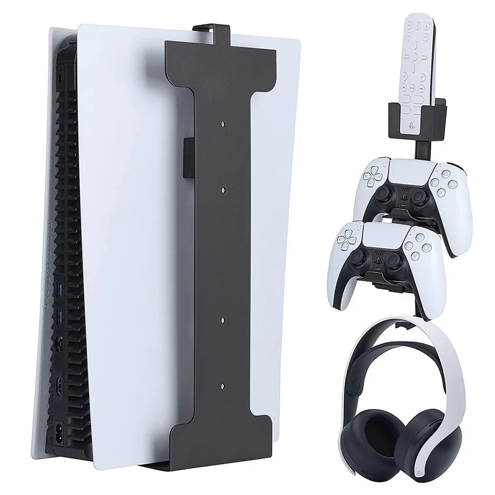 Universal Metal Wall Mount Holder for PS5 Game Console, Controller, Headset Storage Display Stand - 2