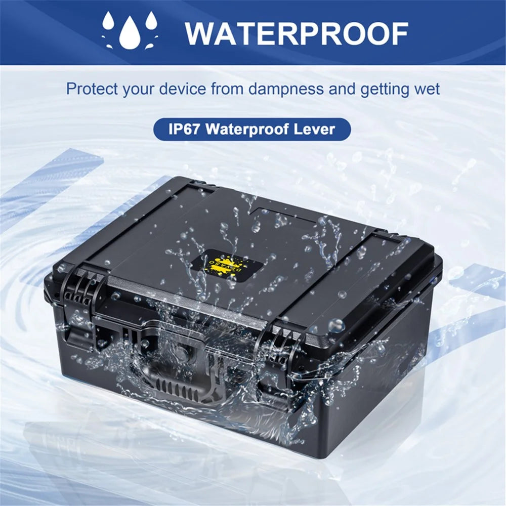 DEVASO For Microsoft Xbox Series X Portable PP Storage Box Waterproof Anti-shock Game Console Carrying Case - 5