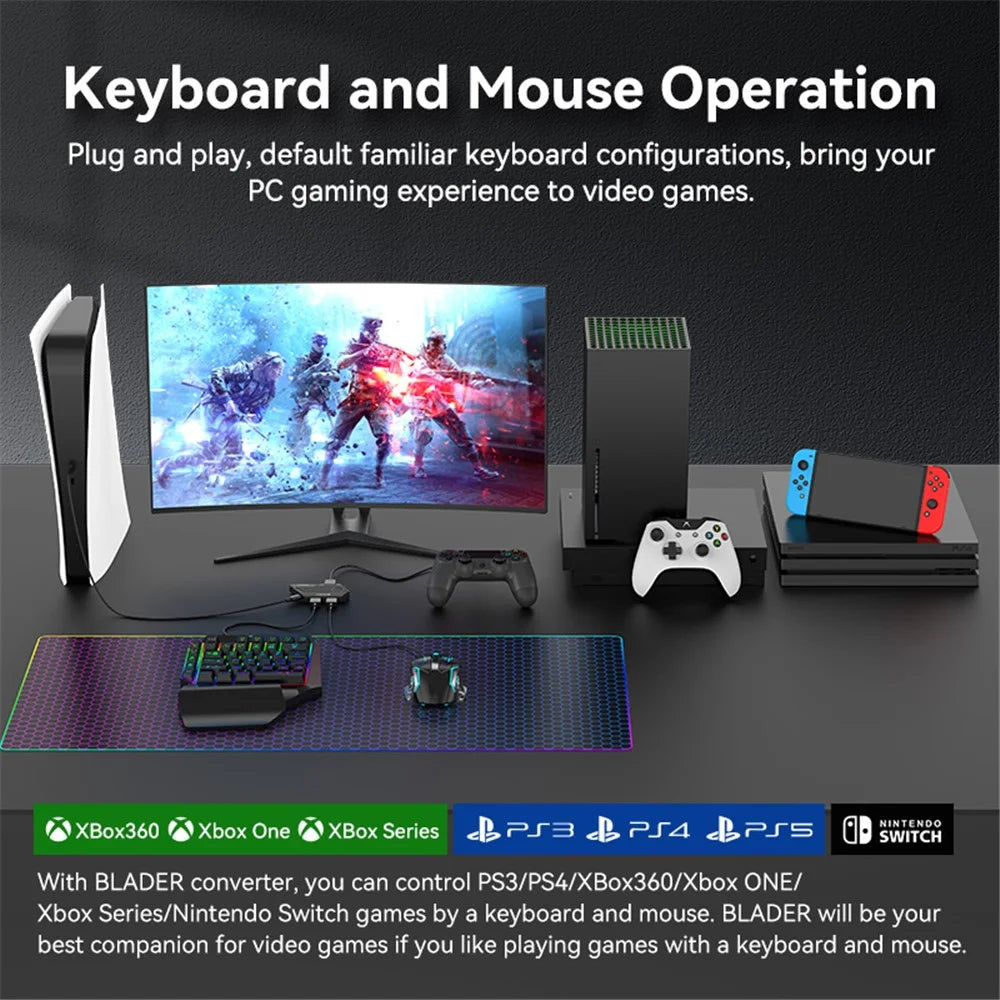 GAMWING Blader Game Converter + G7 Keyboard + GM86 Mouse + OTG Adapter Set - 4