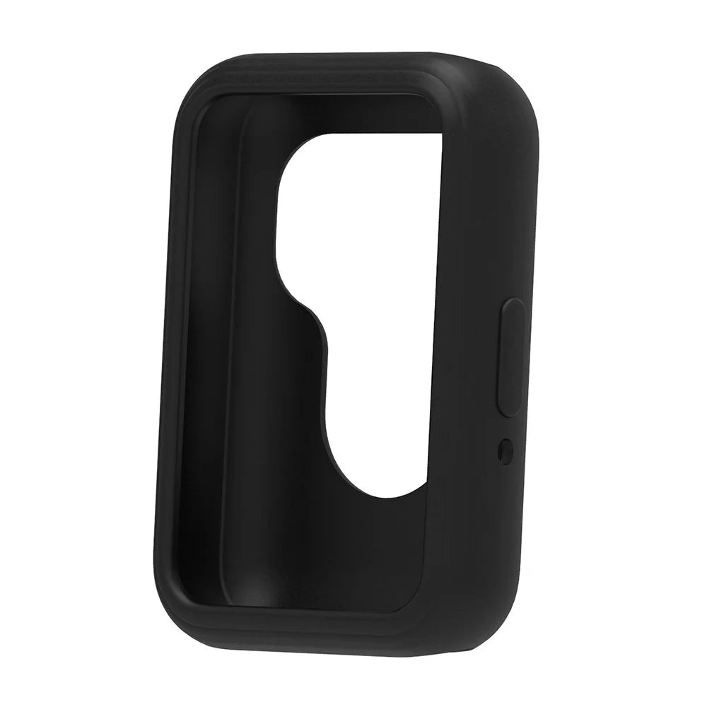 For Samsung Galaxy Fit3 Silicone Protective Cover Anti-Scratch Smart Watch Case - Black - 2